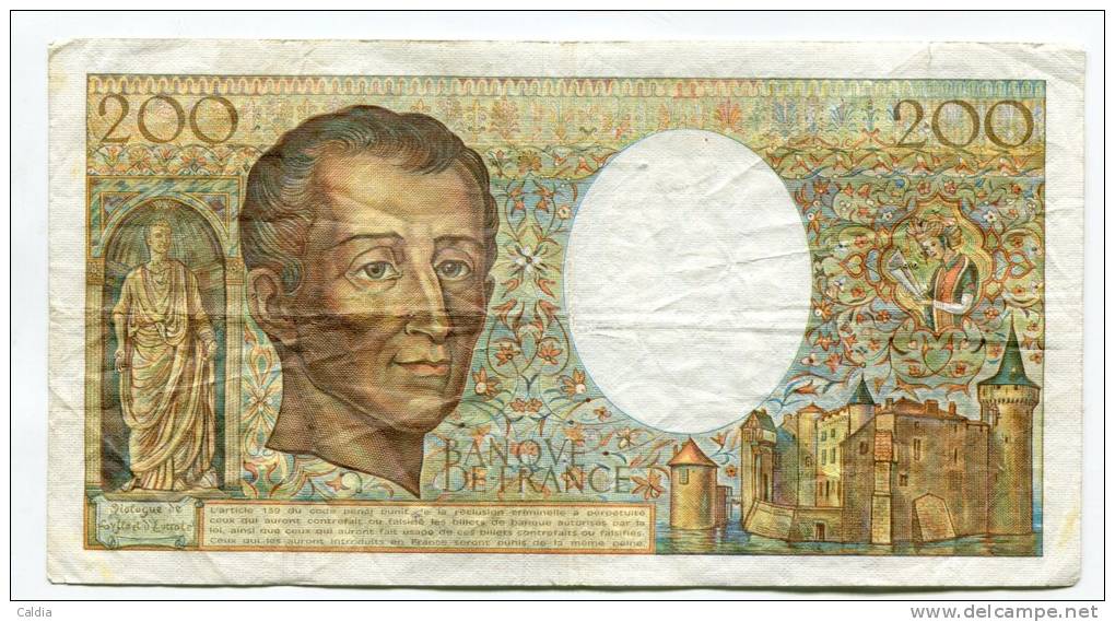 P France 200 Francs "" MONTESQUIEU "" 1984 # 3 - 200 F 1981-1994 ''Montesquieu''