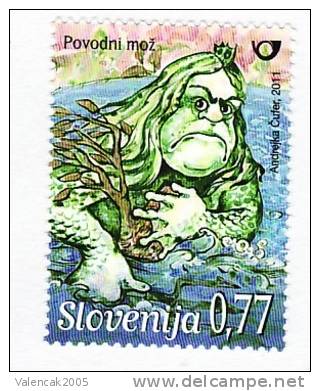 2129/ Slowenien Slovenia Slovenie 2011 Mi.No. 900 ** MNH Mythology Sagen - Water Man - Wasserman - Mitología