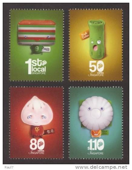 SINGAPORE 2012 - Local Tea Time Snacks - 4v  Mnh - Singapore (1959-...)