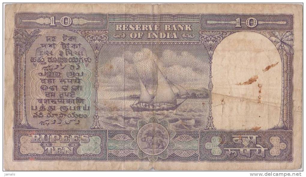 INDIA 10 Rupees Banknote As Per The Scan - Inde