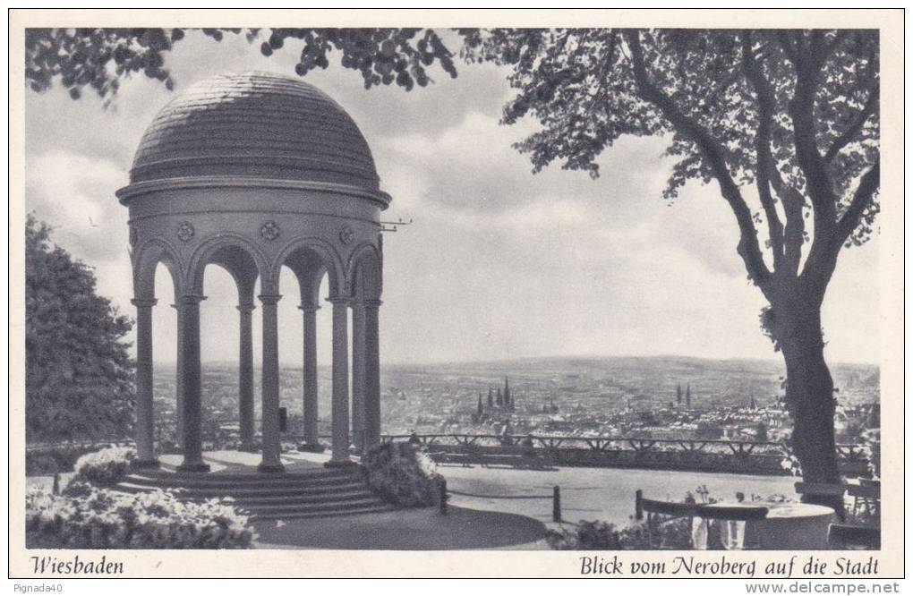 Cp , YOUGOSLAVIE , WIESBADEN , Blick Vom Neroberg Auf Die Stadt - Jugoslawien