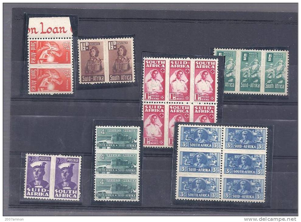 BRITISH COLONIES SOUTH AFRICA PAIRS AND TRIPLES STAMPS - Zonder Classificatie