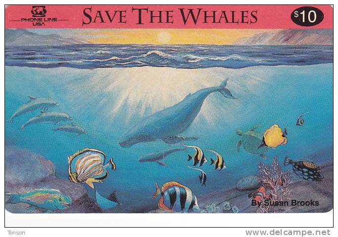 United States, Save The Whales, Fish And Whales. 2 Scans. - Autres & Non Classés