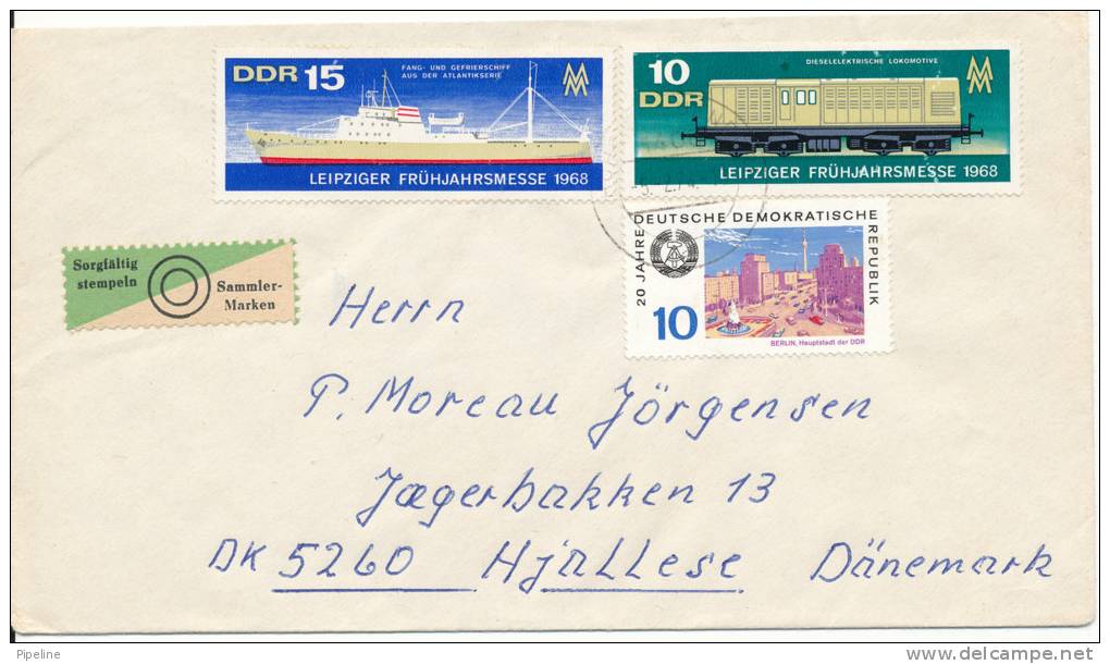 Germany DDR Cover Sent To Denmark 5-2-1974 - Lettres & Documents