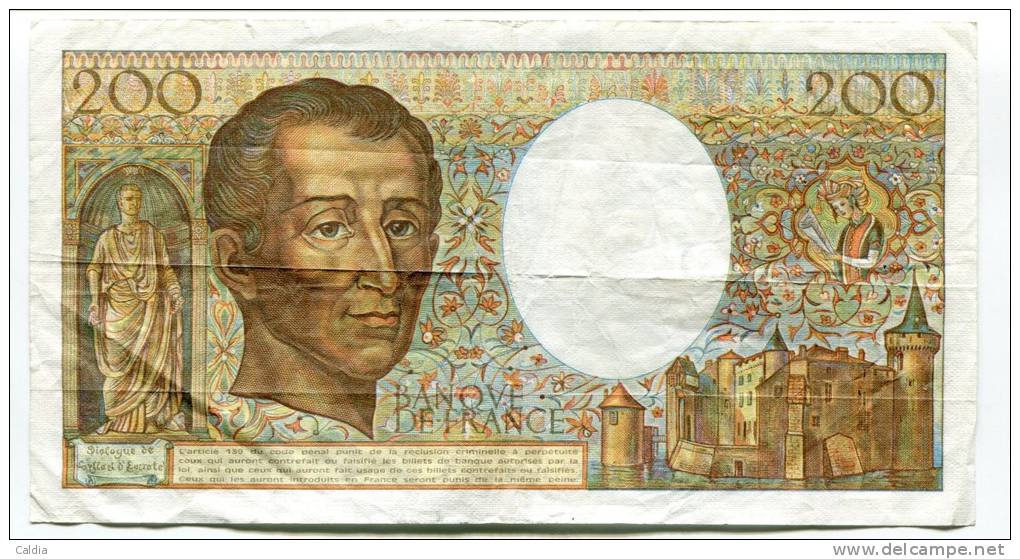 P France 200 Francs "" MONTESQUIEU "" 1985 # 1 - 200 F 1981-1994 ''Montesquieu''