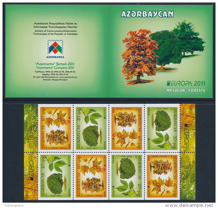 AZERBAIJAN/AZERBAIDSCHAN EUROPA 2011 "Forests" Booklet/MH** - 2011