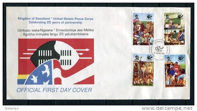 Kingdom Of Swaiziland  First Day Cover Peace Cprps 25th Anniv - Swaziland (1968-...)