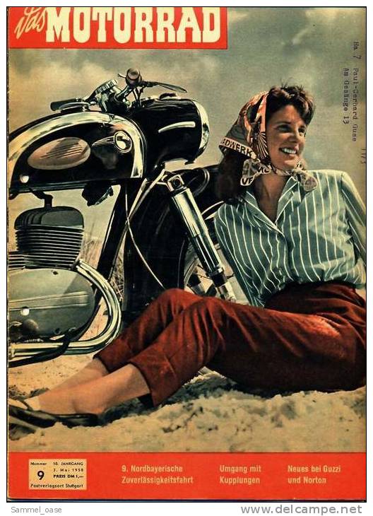 Zeitschrift  "Das Motorrad" 9 / 1958 Mit : Neues Bei Guzzi Und Norton - Das Richtige Rad - Automobile & Transport