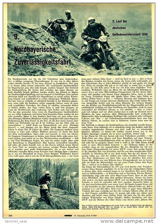 Zeitschrift  "Das Motorrad" 9 / 1958 Mit : Neues Bei Guzzi Und Norton - Das Richtige Rad - Automobile & Transport