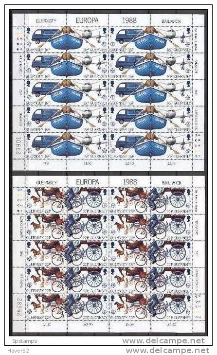 Europa 1988 - MNH In Complete Sheetlets - Guernsey