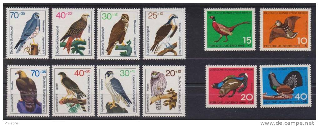 ALLEMAGNE   OISEAUX  3 SERIES COMPLETES   YVERT N°? **MNH. Réf 1793 - Autres & Non Classés