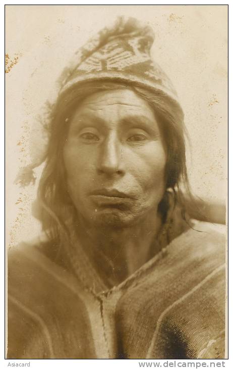 C. Photo  Real Photo   Indien Indian  Quechua Portrait Gros Plan Close Up - Peru