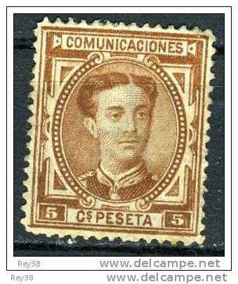 ALFONSO XII, 1876, 5 CTS* - Unused Stamps
