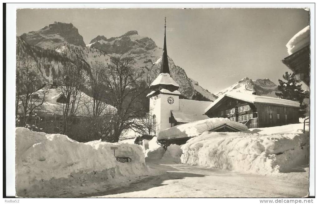 Gsteig. Kirche Mit Oldenhorn - Gsteig Bei Gstaad