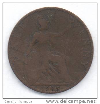 GRAN BRETAGNA HALF PENNY 1905 - C. 1/2 Penny