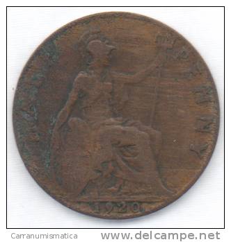 GRAN BRETAGNA HALF PENNY 1920 - C. 1/2 Penny