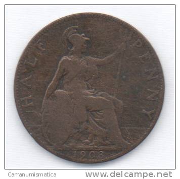 GRAN BRETAGNA HALF PENNY 1903 - C. 1/2 Penny