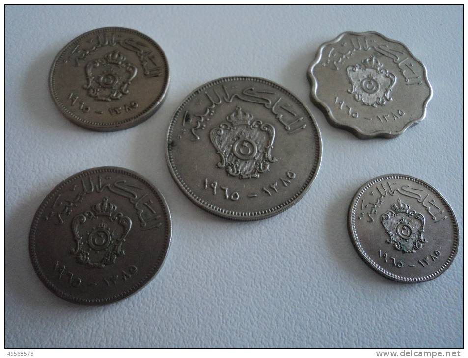 LIBIA  -  MONETE  DA  10, 20, 20,50 E 100  MILLIEMES  1970  - - Libya