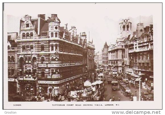 TOTTENHAM COURT ROAD SHOWING Y M C A LONDON W1 (S 19453) - London Suburbs