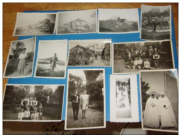 12 Photos Originales Anciennes 84 VAUCLUSE ENTRECHAUX Legende Date Au Dos - Other & Unclassified