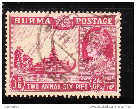 1938-40 Burma Royal Barge Used - Birmanie (...-1947)