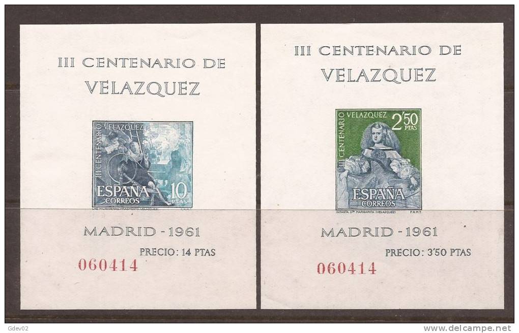 ES1344-1641TBH.España.Pintor .Spain.Espagne.VELAZQUEZ  .1961.(Ed 1344/7**),sin Charnela. EXCELENTE - Blocchi & Foglietti