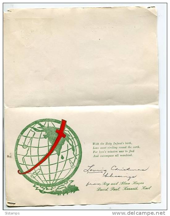 India 1957 Cover -Wrapper  Bengal - USA Strip Of 2 Map Of India Religous - Briefe U. Dokumente