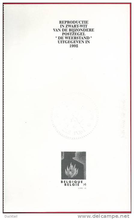 Belgie 1992 - Zwart-Wit Blaadje - Feuillets N&B Offerts Par La Poste [ZN & GC]