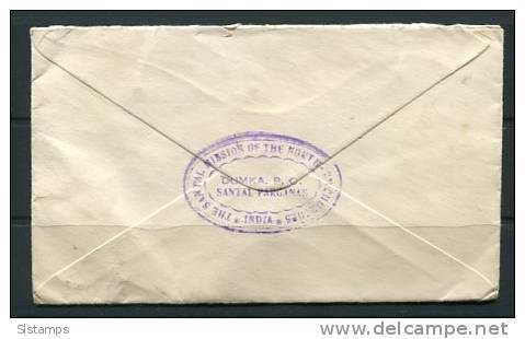 India 1949 Cover To USA Strip Of 2,3 King George VI - Lettres & Documents