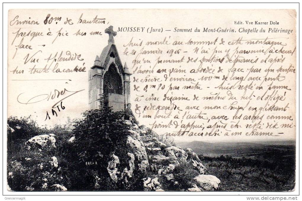 Cpa 39 - Moissey (Jura) - Sommet Du Mont-Guerin - Chapelle Du Pèlerinage - Edit. Vve Karrer Dole - Autres & Non Classés