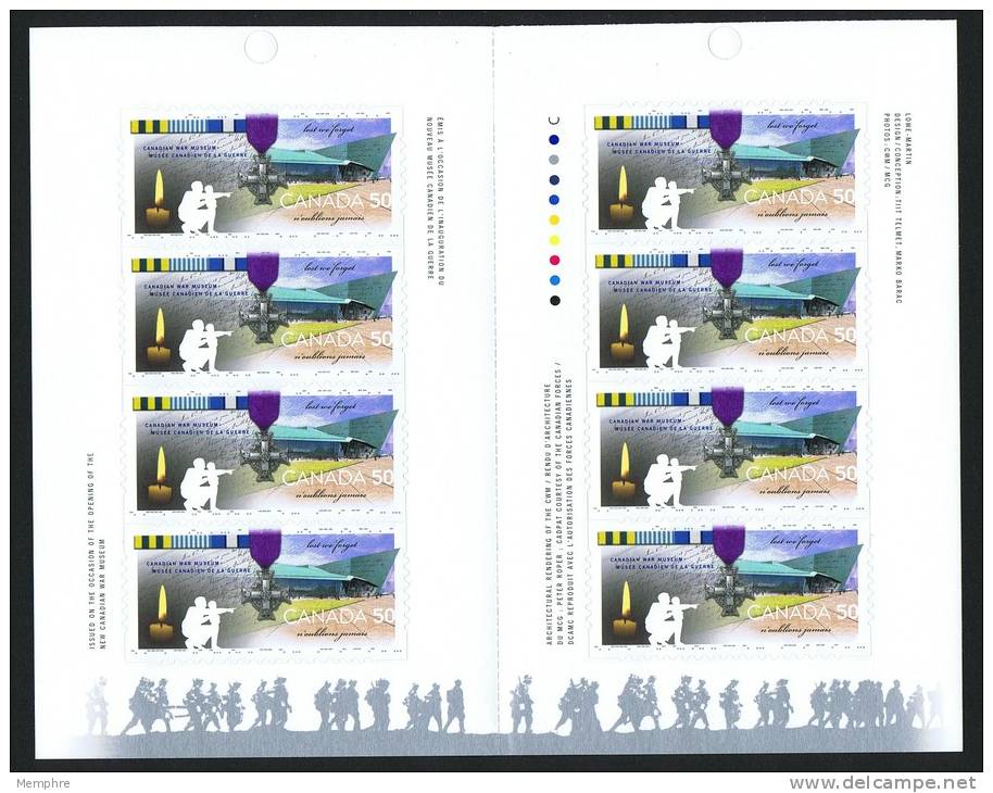 2005  Canadian War Museum - Musée De La Guerre  Unitrade BK311, 2108 - Carnets Complets