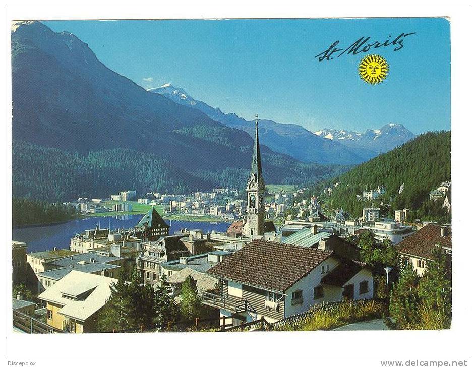 C1252 St. Moritz Mit Dem See Und Piz Corvatsch / Viaggiata - St. Moritz