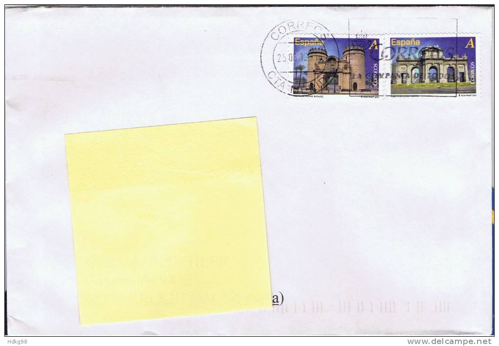 E Spanien 2012 Mi 4655 4659 Brief - Storia Postale