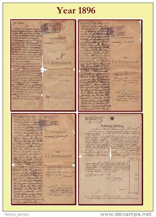 1853-1919 Austria / Romania, Lot of 33 Bukowina revenue documents, fiscals