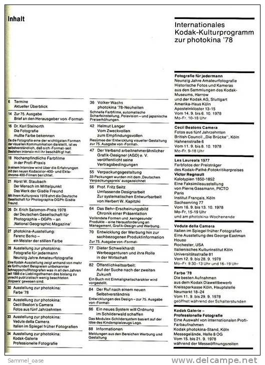 "Format" Zeitschrift Für Verbale Und Visuelle Kommunikation  -  5. 9. 1978 Heft 5  - Mit Photokina - Other & Unclassified