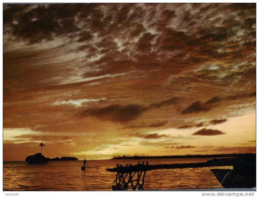 (154) New Caledonia - Ile Des Pins - Sunset - Pan Am Airlines Postcard - Nuova Caledonia