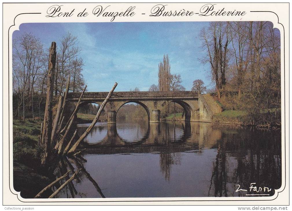Cp , 87 , BUSSIERE-POITEVINE , Pont De Vauzelle Sur La Gartempe - Bussiere Poitevine
