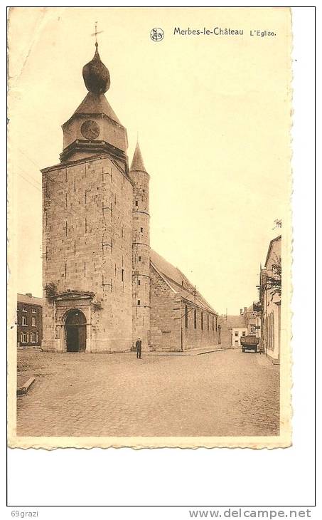 Merbes Le Château L'Eglise ( Voir Coin Supérieur Gauche !!! ) - Merbes-le-Château