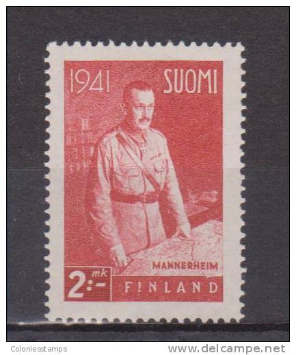 (SA0268) FINLAND, 1941 (Marshal C. G. E. Mannerheim, 2 M., Dark Red). Mi # 250Y. MNH** Stamp - Nuovi