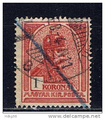 H+ Ungarn 1913 Mi 124 X Königsporträt - Used Stamps