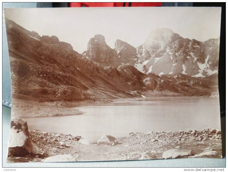 PHOTOGRAPHIE 1900 : LE LAC D'ALLOS 04 BASSES-ALPES - Other & Unclassified