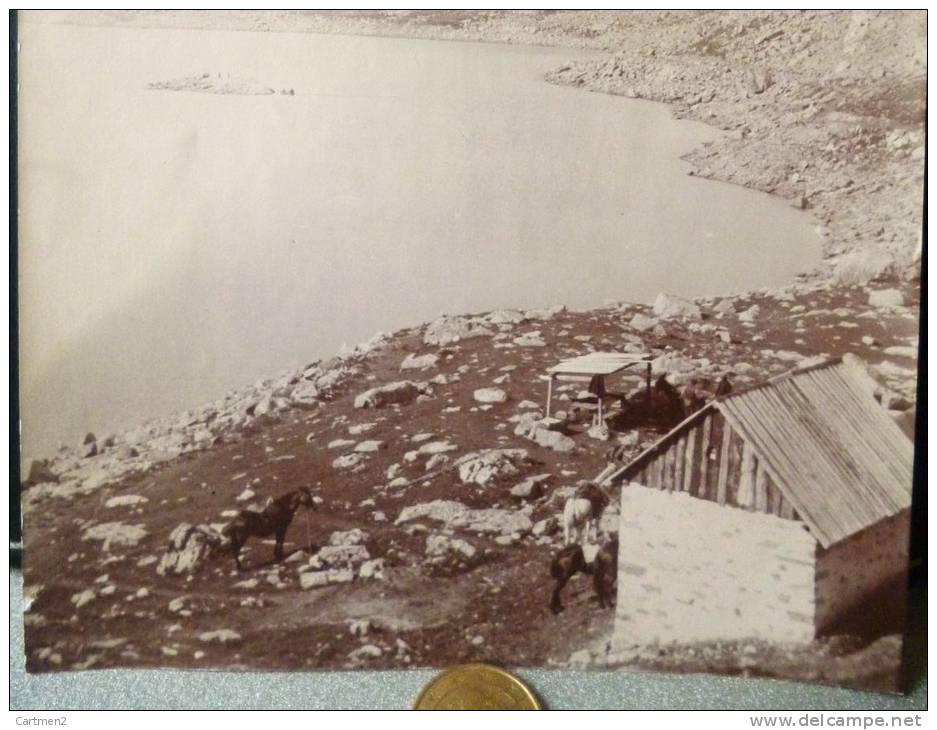 PHOTOGRAPHIE 1900 :CHALET AU LAC D´ALLOS 04 BASSES-ALPES - Other & Unclassified