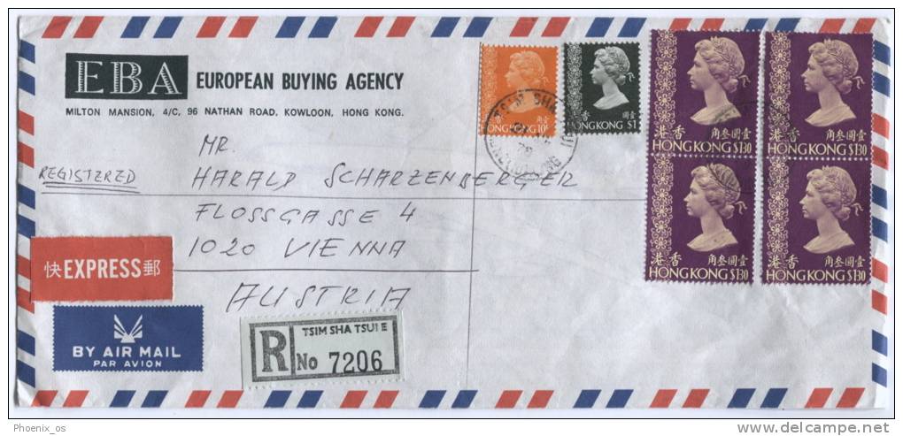 HONG KONG, China - Memorandum Envelope, Registered, Express & Air Mail, Excellent Quality - Usados