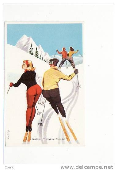 Humour Illustré Par Carrière , Slalom "Godille Mambo" , Spot Ski - Carrière, Louis