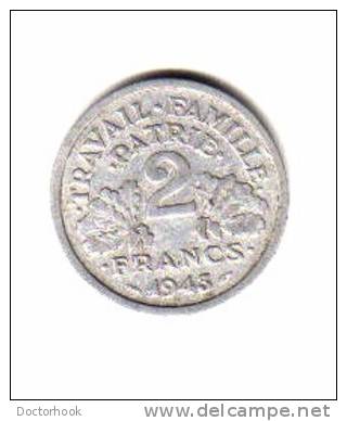 FRANCE    2  FRANCS  1943  (KM # 904.1) - Other & Unclassified