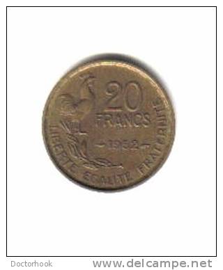 FRANCE    20  FRANCS  1952  (KM # 917.1) - Other & Unclassified