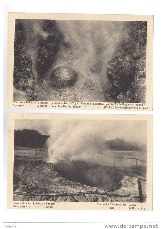 4 CPSM ITALIE - Volcan SOLFATARE Di POZZUOLI - Personnes Devant Les Cratères - Pozzuoli