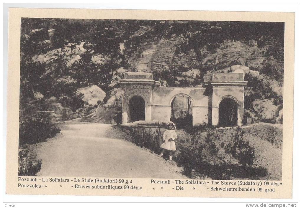 4 CPSM ITALIE - Volcan SOLFATARE Di POZZUOLI - Personnes Devant Les Cratères - Pozzuoli