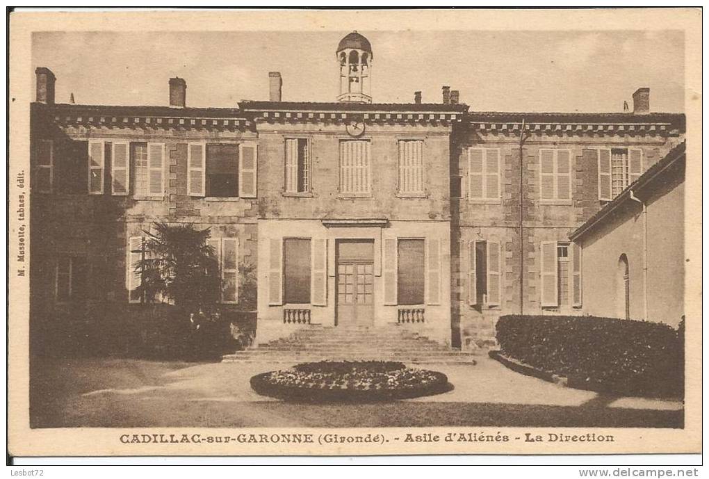 Cpa, Cadillac-sur-Garonne (Gironde), Asile D´Aliénés - La Direction - Cadillac