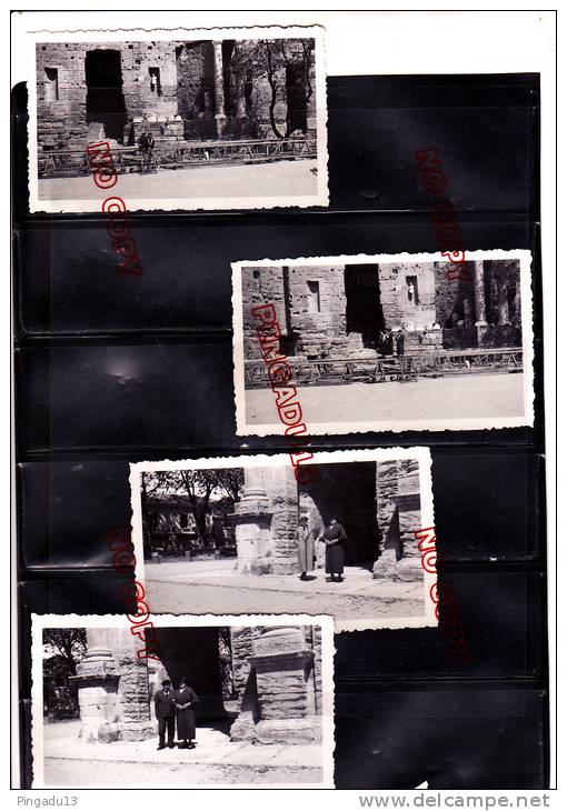 Orange Porte Théâtre 9 Mai 1937 4 Photos Très Bon état Format 7 Par 11 Cm - Coches